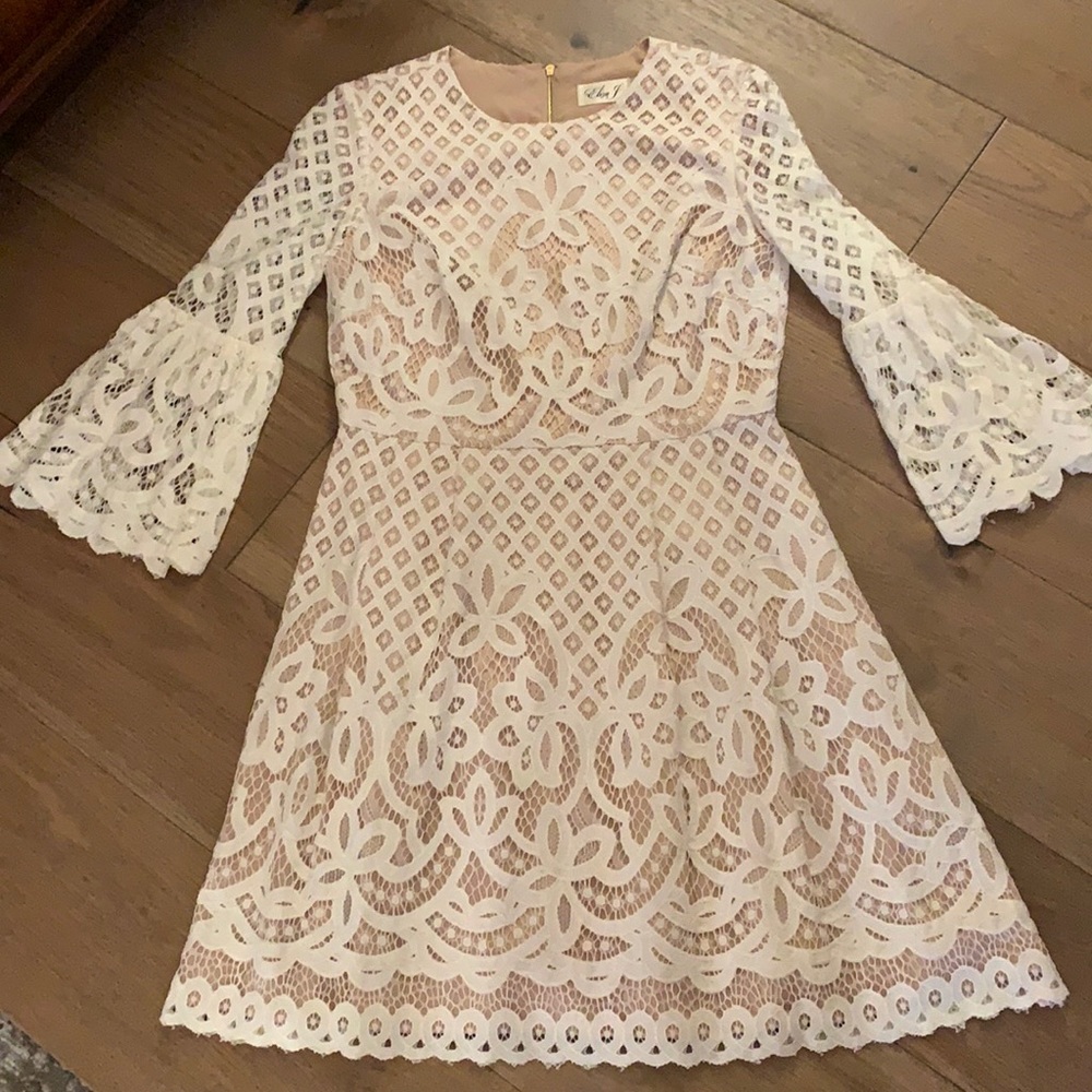 Eliza J white lace dress